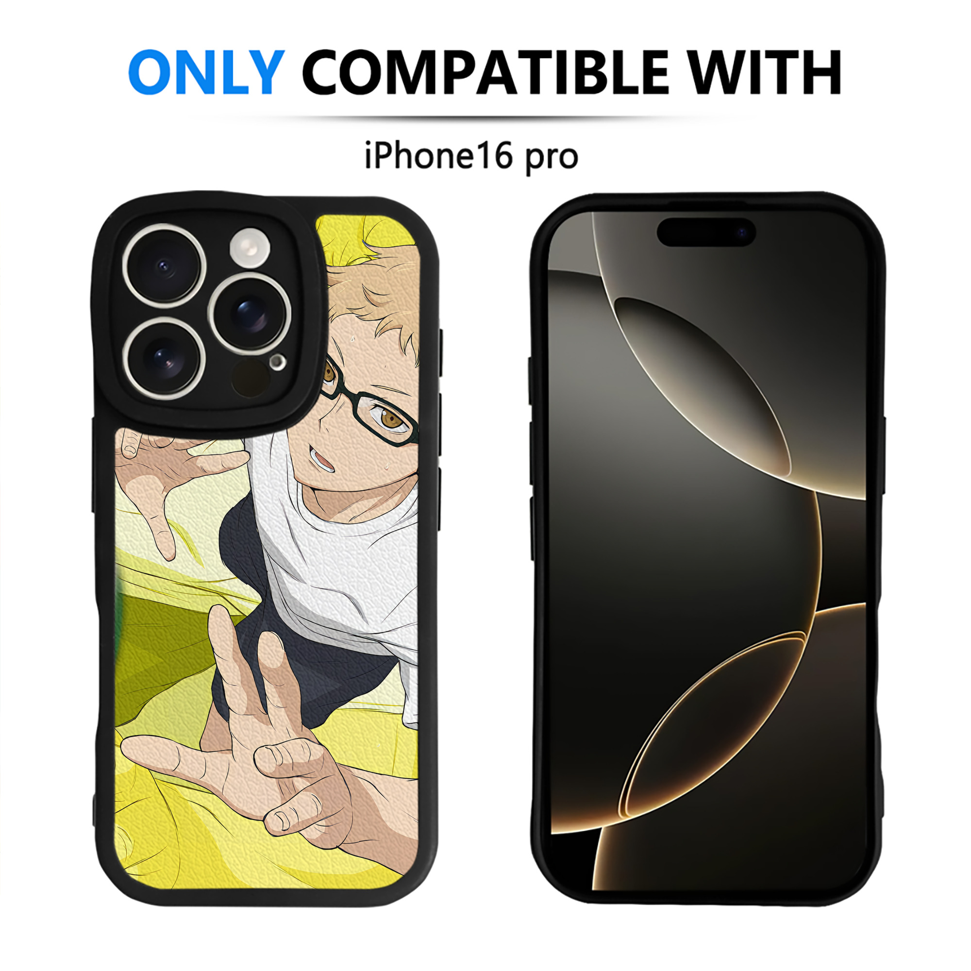 （画像用） ハイキュー!! Haikyu!! 【iPhone 16シリーズ対応】シリコンスマホケース（レザー調） 材質：シリコン